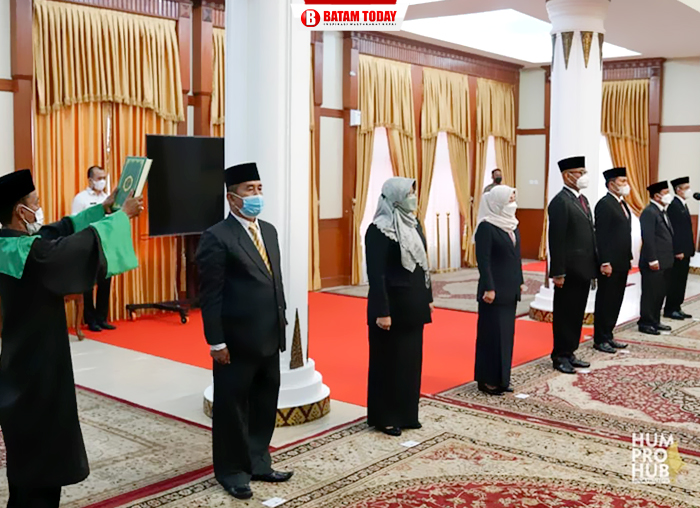 Suasana saat Pelantikan 6 orang Pejabat Eselon II di Pemprov Kepri